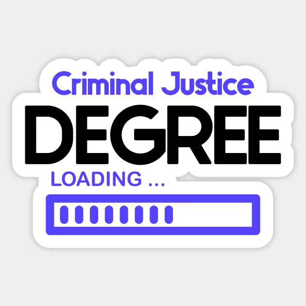 Criminal Justice Degree Loading Sticker by nextneveldesign